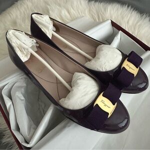 Salvatore Ferragamo Purple Ballet Flats